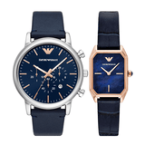 Buy Shop Emporio Armani Gioia Quartz Mother of Pearl Blue Dial Blue Leather Strap Watch For Women - AR11426 USA Online