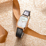 Buy Shop Emporio Armani Gioia Quartz Mother of Pearl Dial Black Leather Strap Watch For Women - AR11390 USA Online