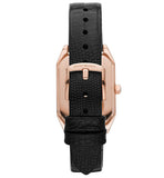 Buy Shop Emporio Armani Gioia Quartz Mother of Pearl Dial Black Leather Strap Watch For Women - AR11390 USA Online