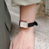Buy Shop Emporio Armani Gioia Quartz Mother of Pearl Dial Black Leather Strap Watch For Women - AR11390 USA Online