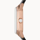 Buy Shop Emporio Armani Gioia Quartz Mother of Pearl Dial Black Leather Strap Watch For Women - AR11390 USA Online