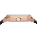 Buy Shop Emporio Armani Gioia Quartz Mother of Pearl Dial Black Leather Strap Watch For Women - AR11390 USA Online