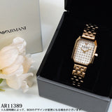 Buy Shop Emporio Armani Gioia Quartz Mother of Pearl Dial Rose Gold Steel Strap Watch For Women - AR11389 USA Online