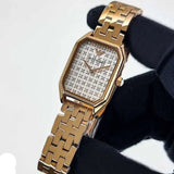 Buy Shop Emporio Armani Gioia Quartz Mother of Pearl Dial Rose Gold Steel Strap Watch For Women - AR11389 USA Online
