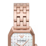 Buy Shop Emporio Armani Gioia Quartz Mother of Pearl Dial Rose Gold Steel Strap Watch For Women - AR11389 USA Online