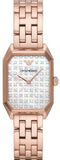 Buy Shop Emporio Armani Gioia Quartz Mother of Pearl Dial Rose Gold Steel Strap Watch For Women - AR11389 USA Online