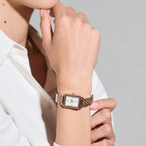 Buy Shop Emporio Armani Giola White Mother of Pearl Dial Rose Gold Steel Strap Watch For Women - AR11147 USA Online