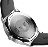 Buy Shop Emporio Armani Giovanni Analog Black Dial Black Leather Strap Watch For Men - AR11210 USA Online