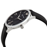Buy Shop Emporio Armani Giovanni Analog Black Dial Black Leather Strap Watch For Men - AR11210 USA Online