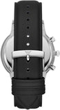 Buy Shop Emporio Armani Giovanni Chronograph Black Dial Black Leather Strap Watch For Men - AR11431 USA Online