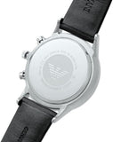 Buy Shop Emporio Armani Giovanni Chronograph Black Dial Black Leather Strap Watch For Men - AR11431 USA Online