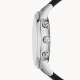Buy Shop Emporio Armani Giovanni Chronograph Black Dial Black Leather Strap Watch For Men - AR11431 USA Online