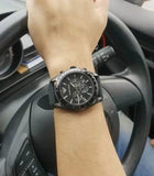 Buy Shop Emporio Armani Giovanni Chronograph Black Dial Black Rubber Strap Watch For Men - AR11028 USA Online