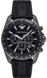 Buy Shop Emporio Armani Giovanni Chronograph Black Dial Black Rubber Strap Watch For Men - AR11028 USA Online