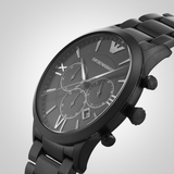 Buy Shop Emporio Armani Giovanni Chronograph Black Dial Black Steel Strap Watch For Men - AR11349 USA Online
