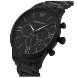 Buy Shop Emporio Armani Giovanni Chronograph Black Dial Black Steel Strap Watch For Men - AR11349 USA Online