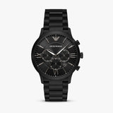 Buy Shop Emporio Armani Giovanni Chronograph Black Dial Black Steel Strap Watch For Men - AR11349 USA Online