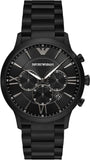 Buy Shop Emporio Armani Giovanni Chronograph Black Dial Black Steel Strap Watch For Men - AR11349 USA Online