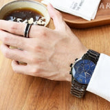 Buy Shop Emporio Armani Giovanni Chronograph Blue Dial Grey Steel Strap Watch For Men - AR11348 USA Online