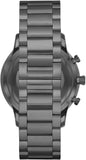 Buy Shop Emporio Armani Giovanni Chronograph Blue Dial Grey Steel Strap Watch For Men - AR11348 USA Online