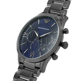 Buy Shop Emporio Armani Giovanni Chronograph Blue Dial Grey Steel Strap Watch For Men - AR11348 USA Online