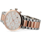 Buy Shop Emporio Armani Giovanni Chronograph Quartz White Dial Two Tone Steel Strap Watch For Men - AR11209 USA Online