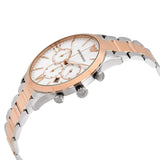 Buy Shop Emporio Armani Giovanni Chronograph Quartz White Dial Two Tone Steel Strap Watch For Men - AR11209 USA Online
