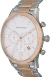 Buy Shop Emporio Armani Giovanni Chronograph Quartz White Dial Two Tone Steel Strap Watch For Men - AR11209 USA Online