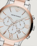 Buy Shop Emporio Armani Giovanni Chronograph Quartz White Dial Two Tone Steel Strap Watch For Men - AR11209 USA Online