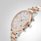Buy Shop Emporio Armani Giovanni Chronograph Quartz White Dial Two Tone Steel Strap Watch For Men - AR11209 USA Online