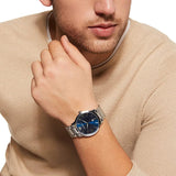 Buy Shop Emporio Armani Giovanni Quartz Blue Dial Silver Steel Strap Watch For Men - AR11227 USA Online