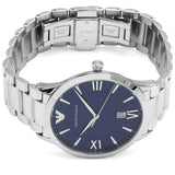 Buy Shop Emporio Armani Giovanni Quartz Blue Dial Silver Steel Strap Watch For Men - AR11227 USA Online