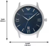 Buy Shop Emporio Armani Giovanni Quartz Blue Dial Silver Steel Strap Watch For Men - AR11227 USA Online