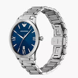 Buy Shop Emporio Armani Giovanni Quartz Blue Dial Silver Steel Strap Watch For Men - AR11227 USA Online
