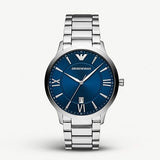 Buy Shop Emporio Armani Giovanni Quartz Blue Dial Silver Steel Strap Watch For Men - AR11227 USA Online