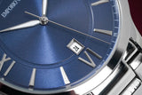 Buy Shop Emporio Armani Giovanni Quartz Blue Dial Silver Steel Strap Watch For Men - AR11227 USA Online