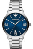 Buy Shop Emporio Armani Giovanni Quartz Blue Dial Silver Steel Strap Watch For Men - AR11227 USA Online