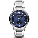 Buy Shop Emporio Armani Giovanni Quartz Blue Dial Silver Steel Strap Watch For Men - AR11227 USA Online