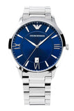 Buy Shop Emporio Armani Giovanni Quartz Blue Dial Silver Steel Strap Watch For Men - AR11227 USA Online