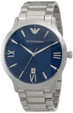 Buy Shop Emporio Armani Giovanni Quartz Blue Dial Silver Steel Strap Watch For Men - AR11227 USA Online
