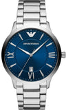 Buy Shop Emporio Armani Giovanni Quartz Blue Dial Silver Steel Strap Watch For Men - AR11227 USA Online