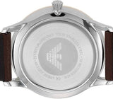 Buy Shop Emporio Armani Giovanni Quartz White Dial Brown Leather Strap Watch For Men - AR11211 USA Online