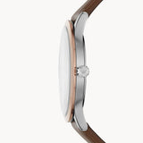 Buy Shop Emporio Armani Giovanni Quartz White Dial Brown Leather Strap Watch For Men - AR11211 USA Online