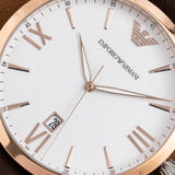 Buy Shop Emporio Armani Giovanni Quartz White Dial Brown Leather Strap Watch For Men - AR11211 USA Online
