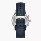 Buy Shop Emporio Armani Giovanni T Bar Chronograph Quartz Blue Dial Blue Leather Strap Watch For Men - AR11226 USA Online
