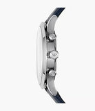 Buy Shop Emporio Armani Giovanni T Bar Chronograph Quartz Blue Dial Blue Leather Strap Watch For Men - AR11226 USA Online