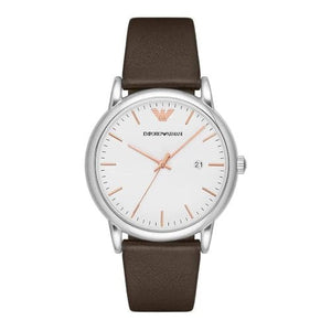 Buy Shop Emporio Armani Herren White Dial Brown Leather Strap Watch For Men - AR11103 USA Online