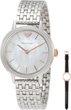 Buy Shop Emporio Armani Interchangeable Analog Mother of Pearl Dial Silver Steel Strap Watch For Women - AR80020 USA Online