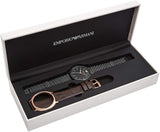 Buy Shop Emporio Armani Interchangeable Black Dial Black Steel Strap Watch For Men - AR80021 USA Online