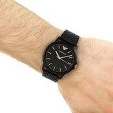 Buy Shop Emporio Armani Interchangeable Black Dial Black Steel Strap Watch For Men - AR80021 USA Online